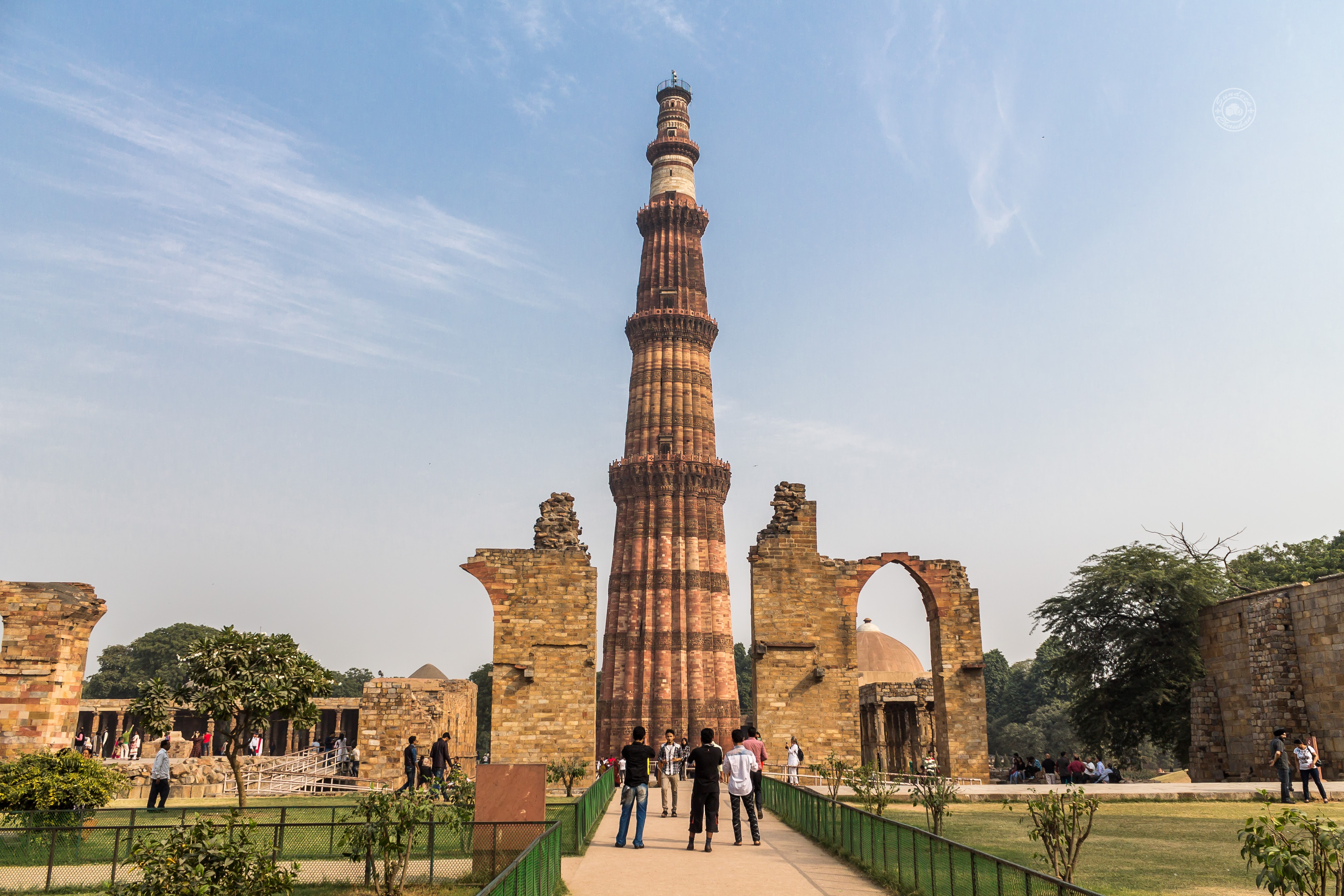 Qutub Minar framed by arches by Sundeep Chauhan
